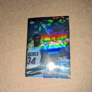 Hakeem Olajuwon Houston Rockets #34 Holographic Basketball Card Error Card